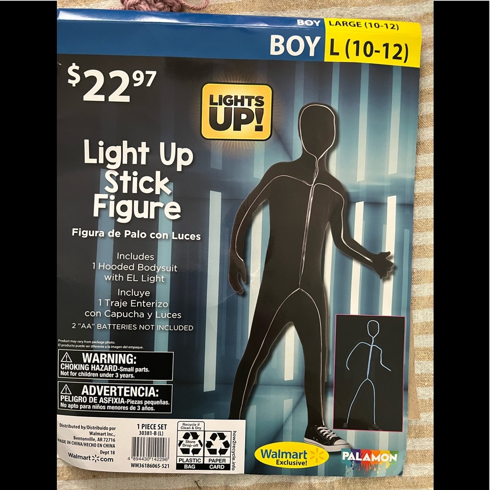 Boys light Up costume